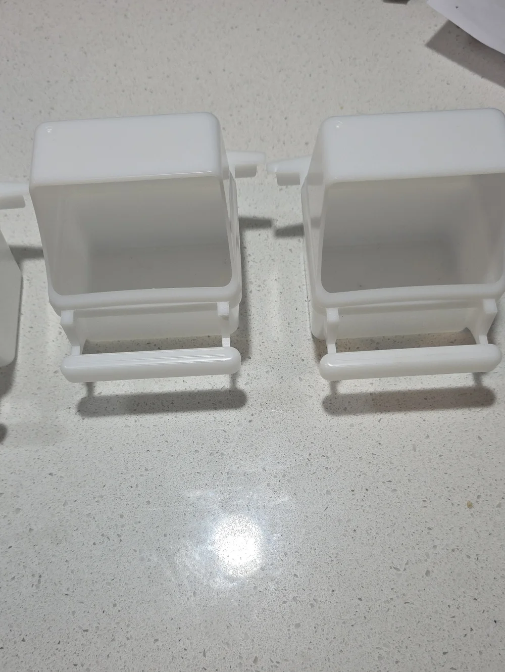 White Plastic Mini Feeders - Set of 4